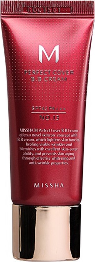 Missha Perfect Cover BB cream - SPF 42 PA+++ - 20 ml - No.13 Bright Beige