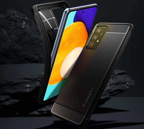 Spigen Rugged Armor Samsung Galaxy A52 / A52s hoesje - back cover - Zwart