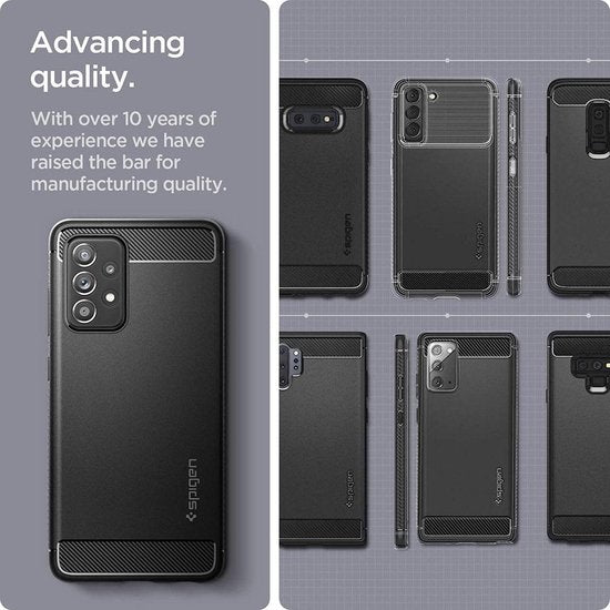 Spigen Rugged Armor Samsung Galaxy A52 / A52s hoesje - back cover - Zwart