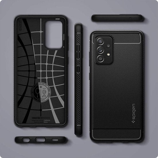 Spigen Rugged Armor Samsung Galaxy A52 / A52s hoesje - back cover - Zwart
