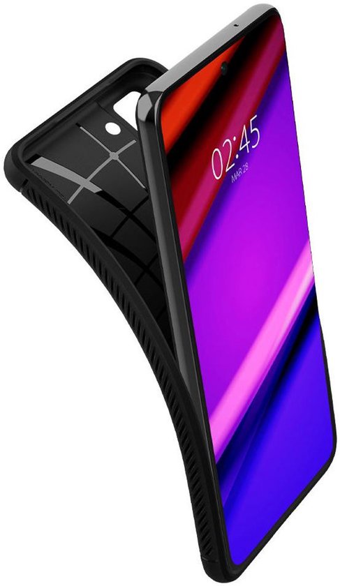 Spigen Rugged Armor hoesje - Samsung Galaxy S21 FE - mat - Zwart