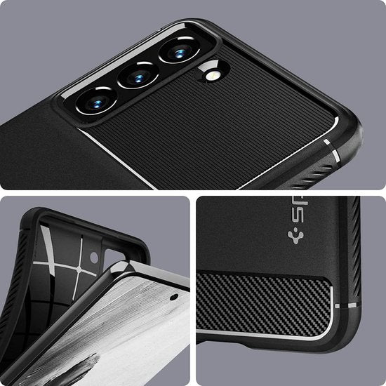 Spigen Rugged Armor hoesje - Samsung Galaxy S21 FE - mat - Zwart