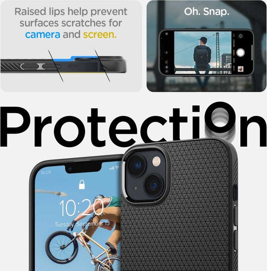 Spigen Liquid Air hoesje - geschikt voor Apple iPhone 14 Pro - back cover - Zwart
