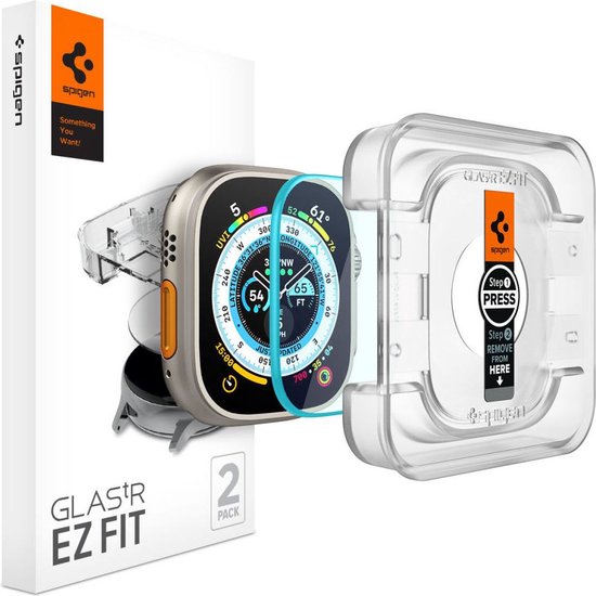 Spigen EZ Fit screen protector - Apple Watch Ultra 3/2/1 - glass - set of 2