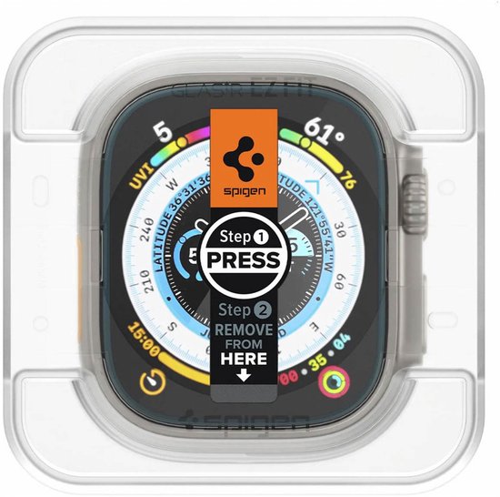 Spigen EZ Fit screen protector - Apple Watch Ultra 3/2/1 - glass - set of 2
