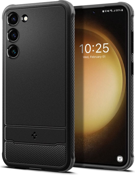 Spigen Rugged Armor hoesje - Samsung Galaxy S23 - Zwart