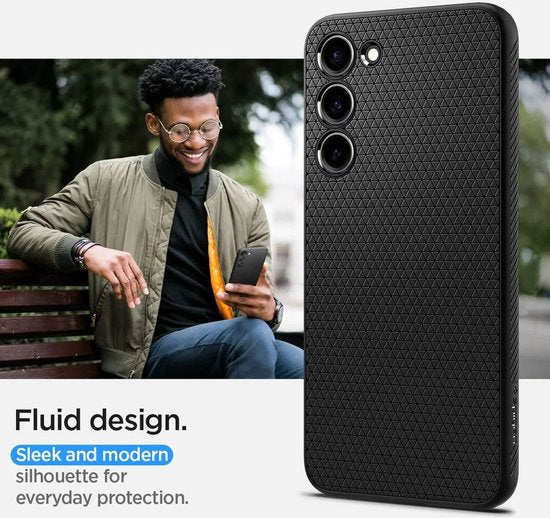 Spigen Liquid Air hoesje - geschikt voor Samsung Galaxy S23 - back cover - Zwart