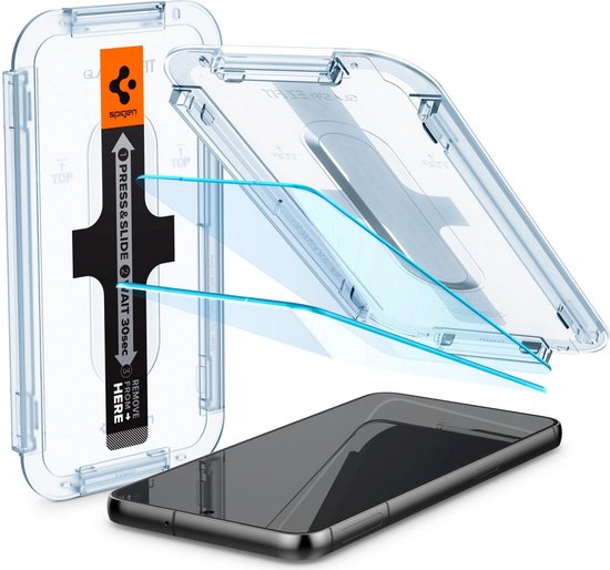 Spigen Glas.tR EZ Fit screenprotector set van 2 - Samsung Galaxy S23 - 9H tempered glass