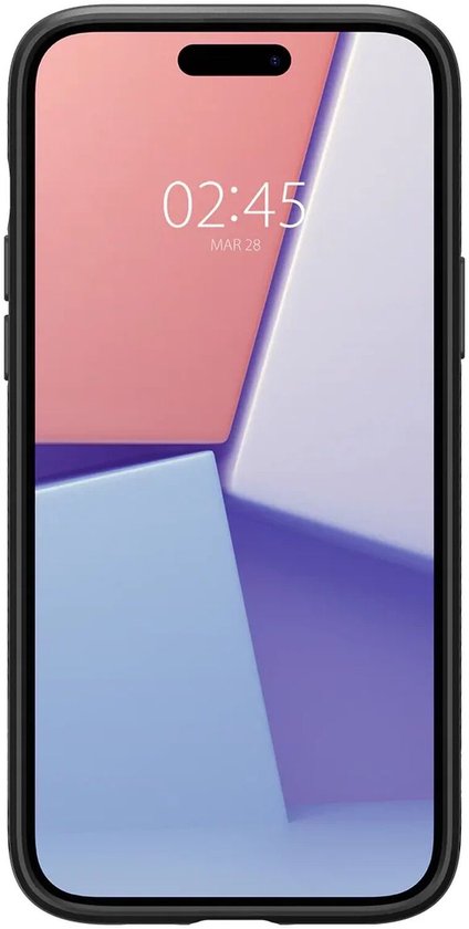 Spigen Liquid Air hoesje - Apple iPhone 15 - flexibel TPU mat - Zwart