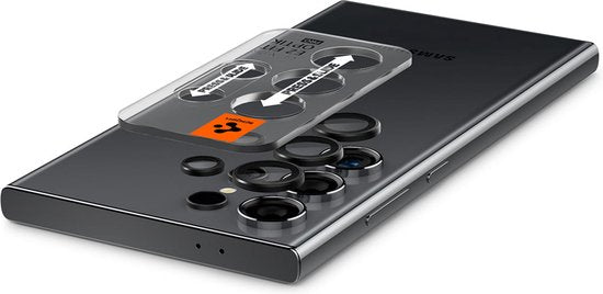Spigen GlasTR EZ Fit Optik Pro cameralensprotector - Samsung Galaxy S24 Ultra - 9H gehard glas - set van 2 - Zwart