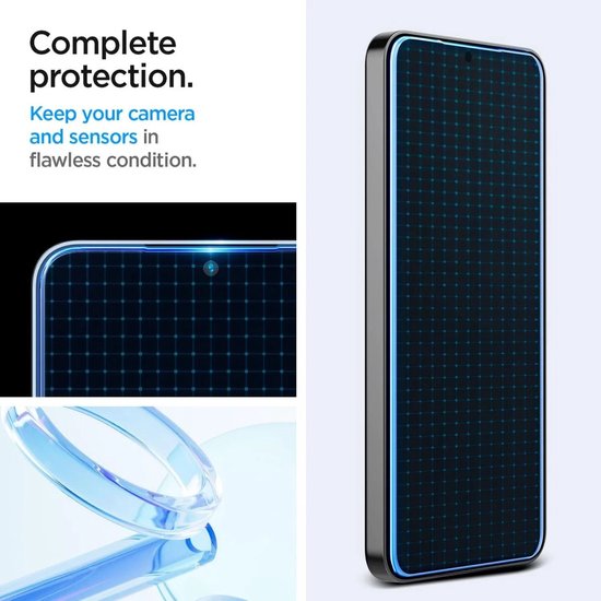 Spigen EZ Fit GLAS.tR screenprotector - geschikt voor Samsung Galaxy S24 Plus - set van 2