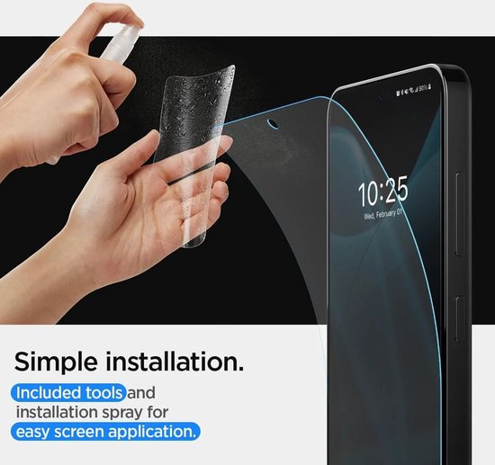 Spigen Samsung Galaxy S24 screenprotector - Neo Flex Solid - set van 2