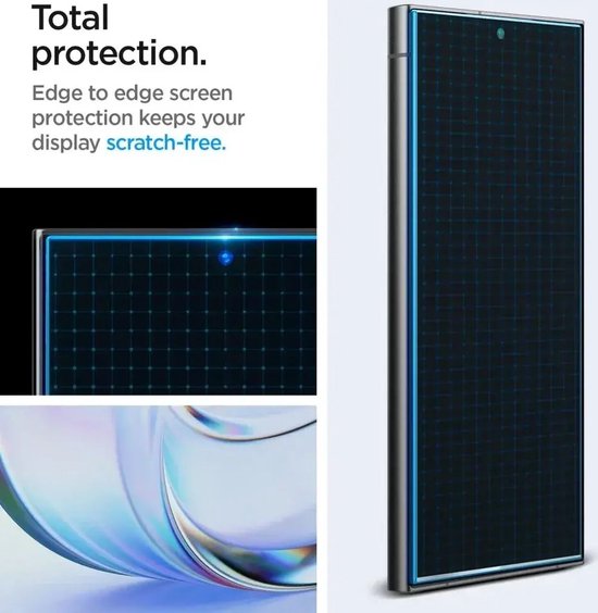 Spigen EZ Fit GLAS.tR privacy screenprotector - geschikt voor Samsung Galaxy S24 Ultra - 9H tempered glass - case friendly - set van 2