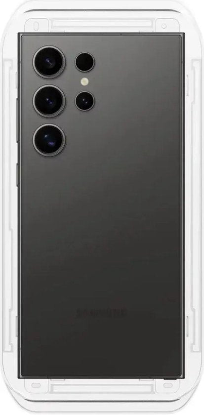 Spigen EZ Fit GLAS.tR privacy screenprotector - geschikt voor Samsung Galaxy S24 Ultra - 9H tempered glass - case friendly - set van 2