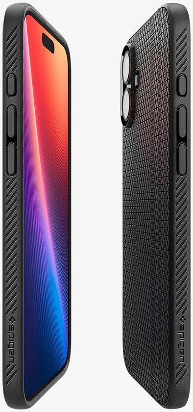Spigen Liquid Air hoesje - geschikt voor iPhone 16 Plus - TPU - Zwart