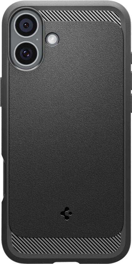 Spigen Rugged Armor MagFit case - Apple iPhone 16 - MagSafe - air cushion - Black