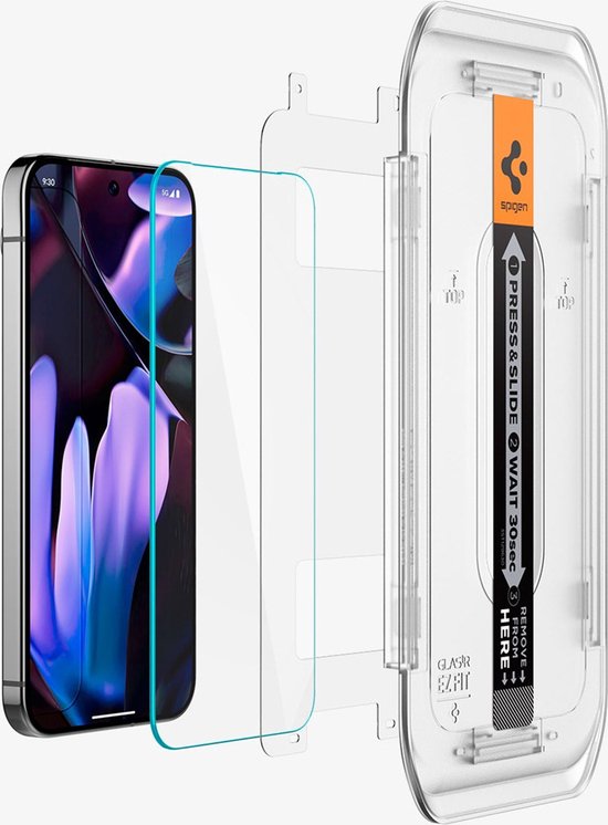 Spigen Glas.tR EZ Fit screen protector - Google Pixel 10/10 Pro/9/9 Pro - tempered glass with applicator - set of 2