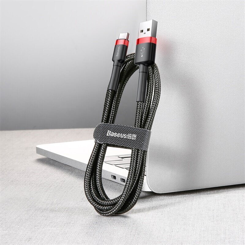 Baseus Cafule USB naar USB-C Kabel 2 meter - Zwart/Rood