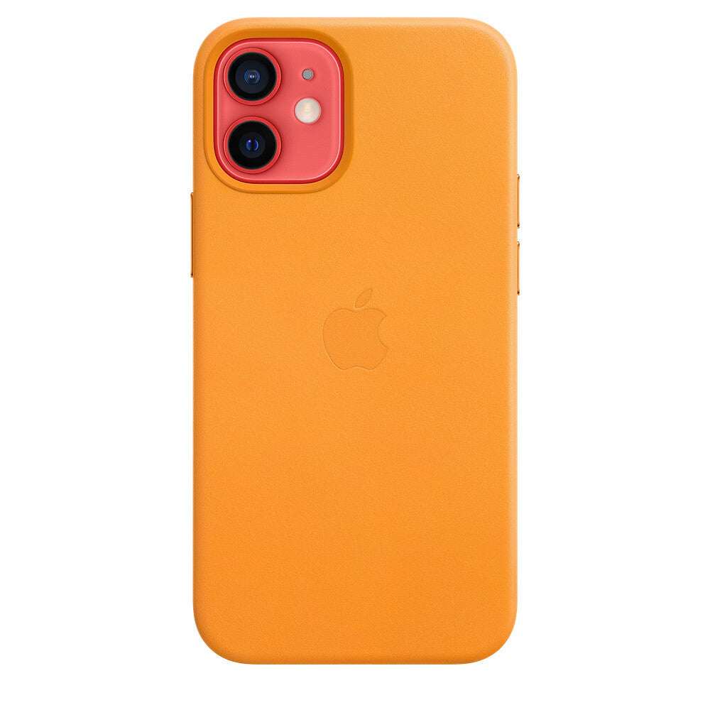 Apple iPhone 12 Mini Leather Case met MagSafe - California Poppy