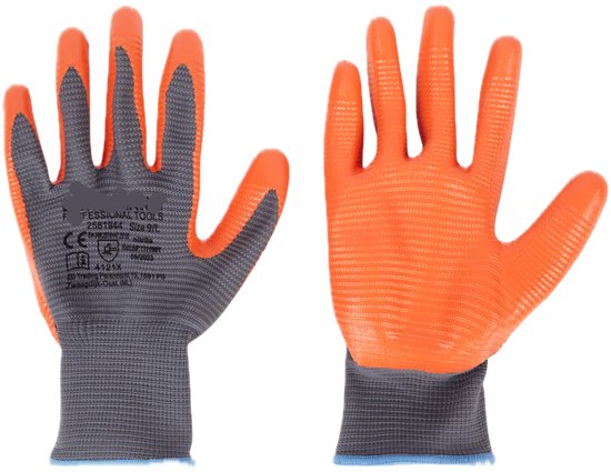 Werckmann werkhandschoenen set van 10 paar - anti-slip grip