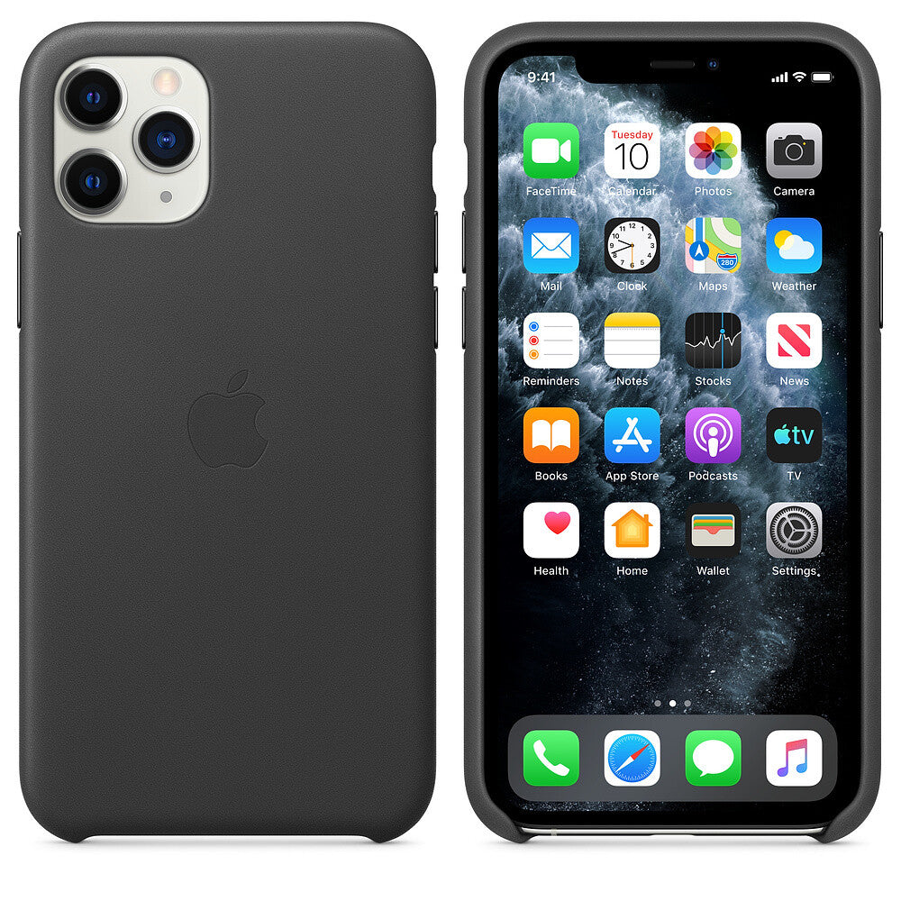 Apple iPhone 11 Pro Leather Case - Zwart