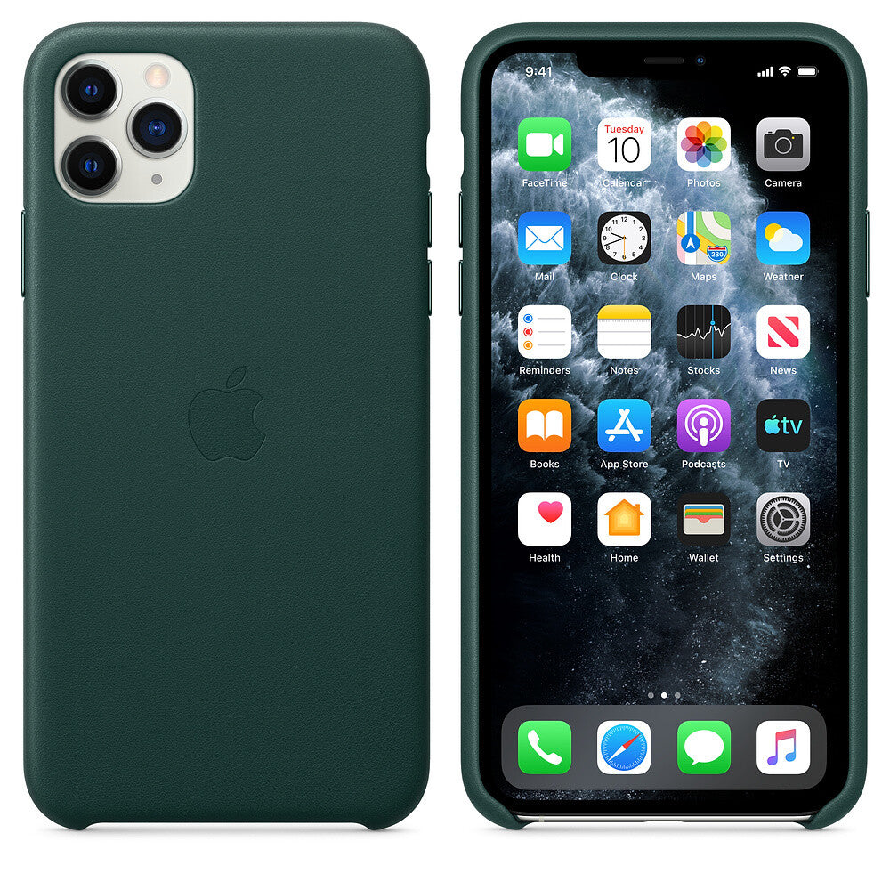 Apple iPhone 11 Pro Max Leather Case - Groen