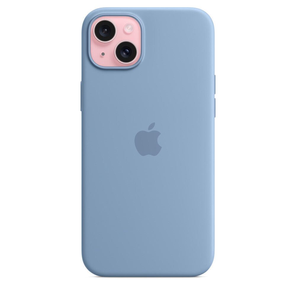 Apple iPhone 15 Plus Silicone Case met MagSafe - Winterblauw