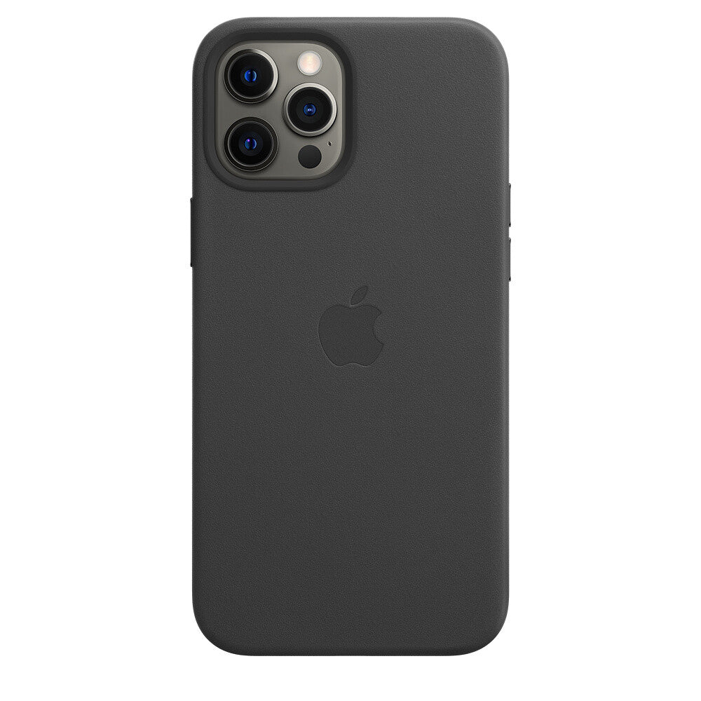 Apple iPhone 12 Pro Max Leather Case met MagSafe - Zwart