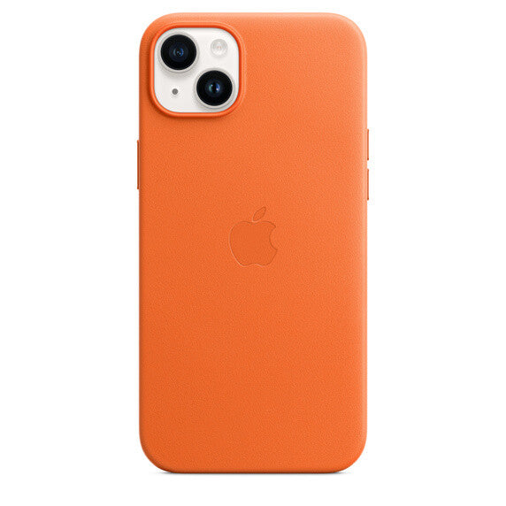 Apple iPhone 14 Plus Leather Case met MagSafe - Oranje