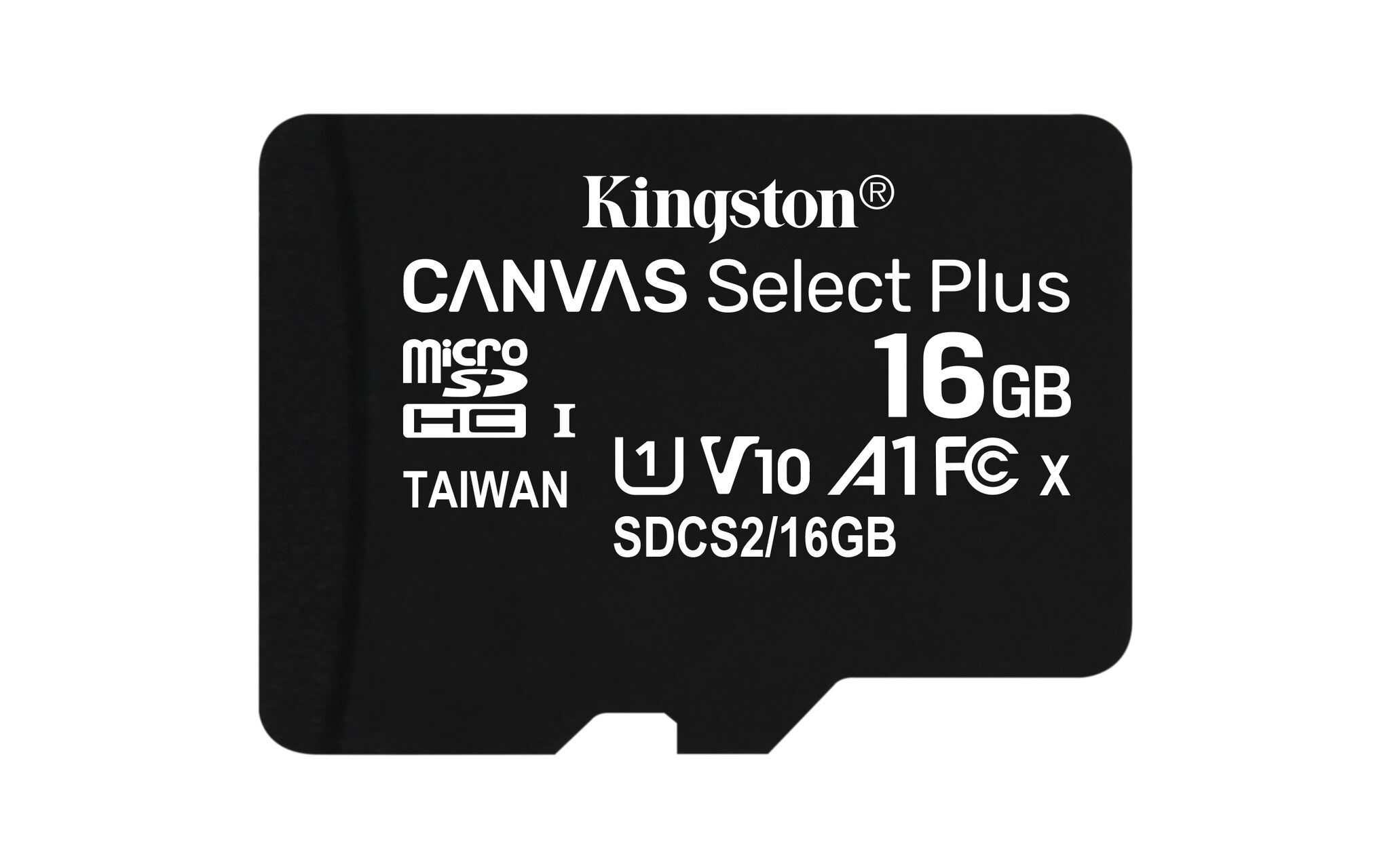 Kingston Canvas Select Plus MicroSD-kaart Class 10 UHS-I - 16 GB