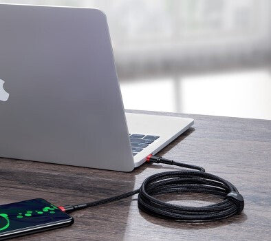 Baseus Cafule PD 100W Snellaadkabel USB-C naar USB-C - 2 meter - Rood/Zwart