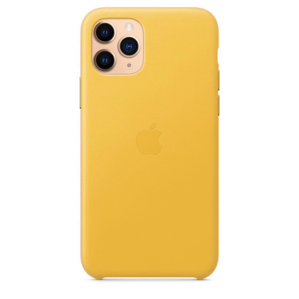 Apple iPhone 11 Pro Leather Case - Geel