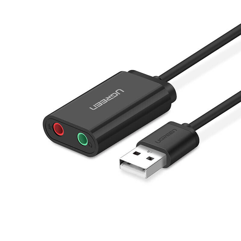 UGREEN Externe USB Geluidskaart voor koptelefoon en microfoon