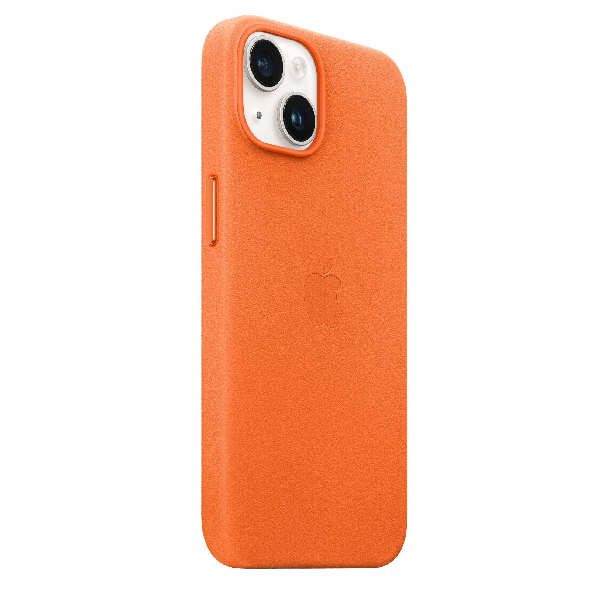 Apple iPhone 14 Leather Case met MagSafe - Oranje