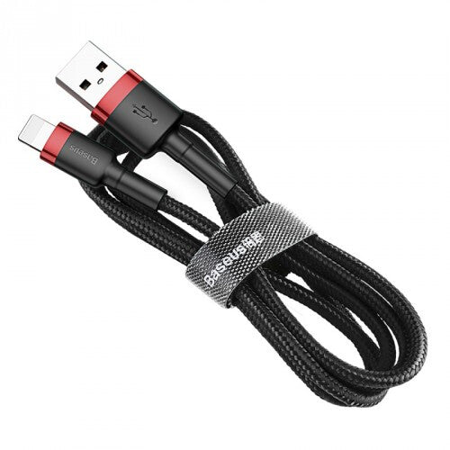 Baseus USB naar Lightning Kabel - 1 meter - 2.5 A - Zwart/Rood