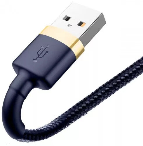 Baseus USB naar Lightning Kabel - 2 meter - Goud/Donkerblauw