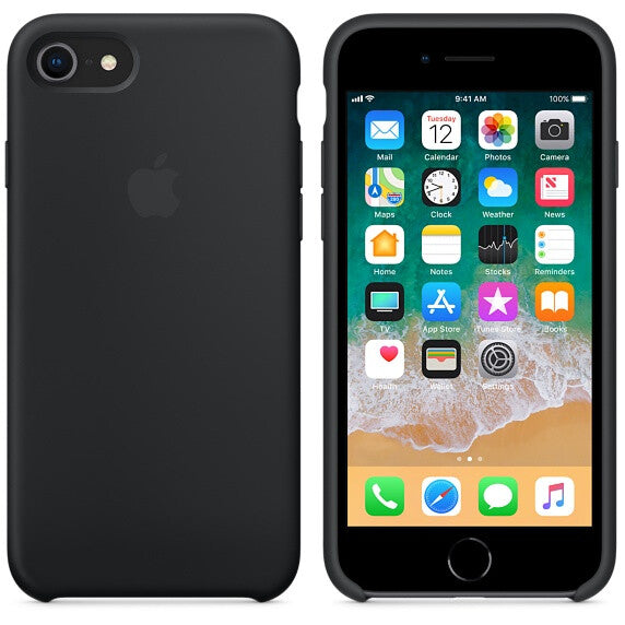 Apple iPhone 7/8/SE (2020 en 2022) Silicone Case - Zwart