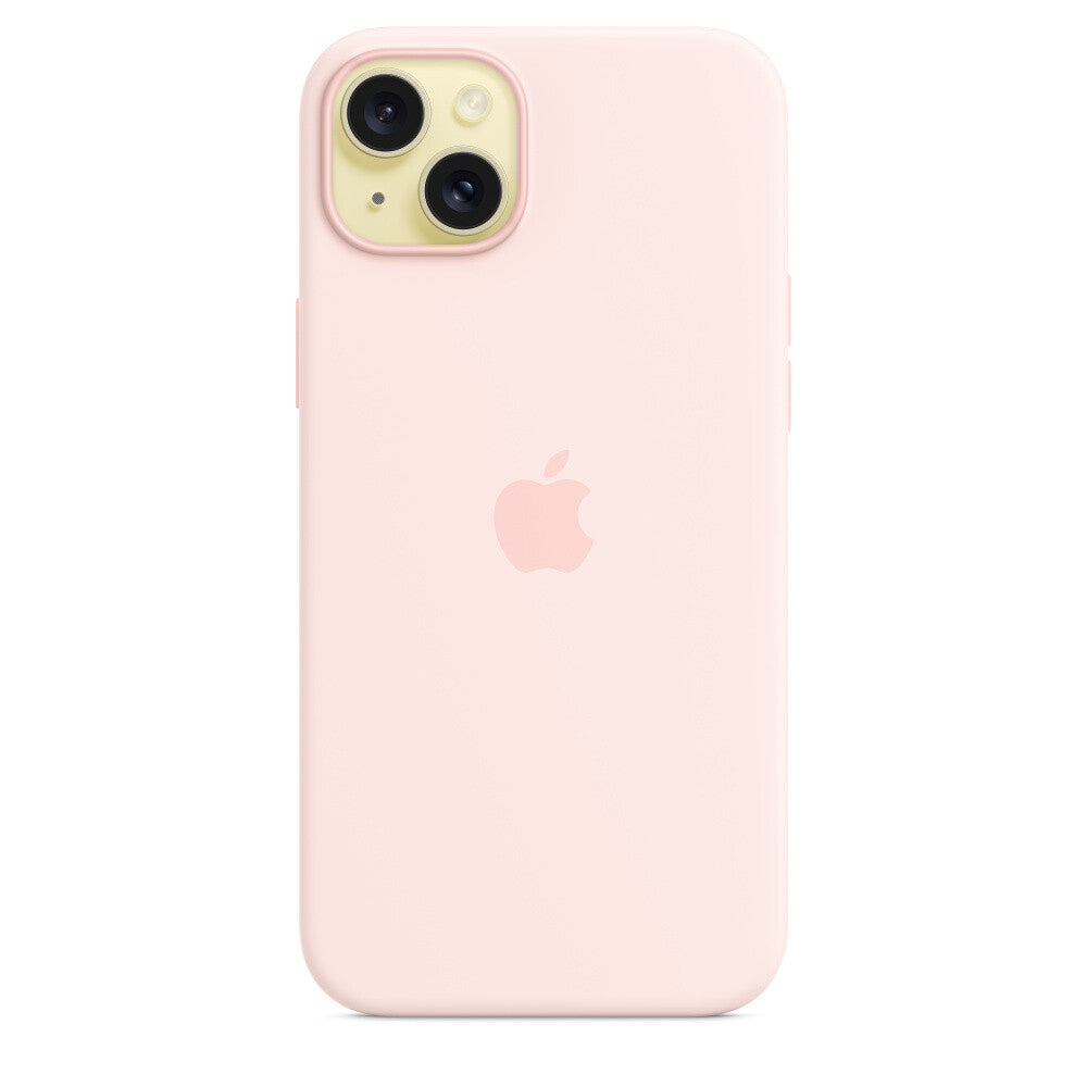 Apple iPhone 15 Plus Silicone Case met MagSafe - Licht Roze