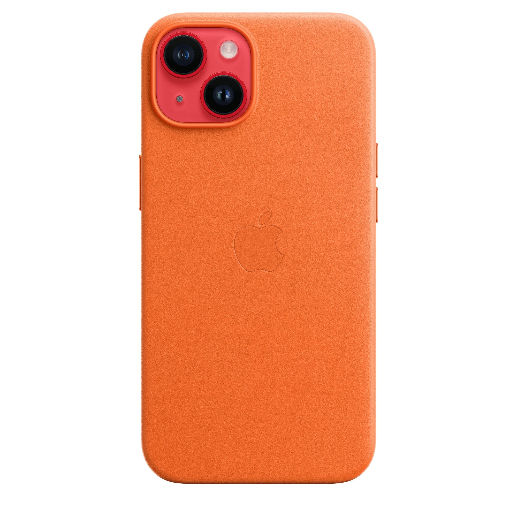 Apple iPhone 14 Leather Case met MagSafe - Oranje