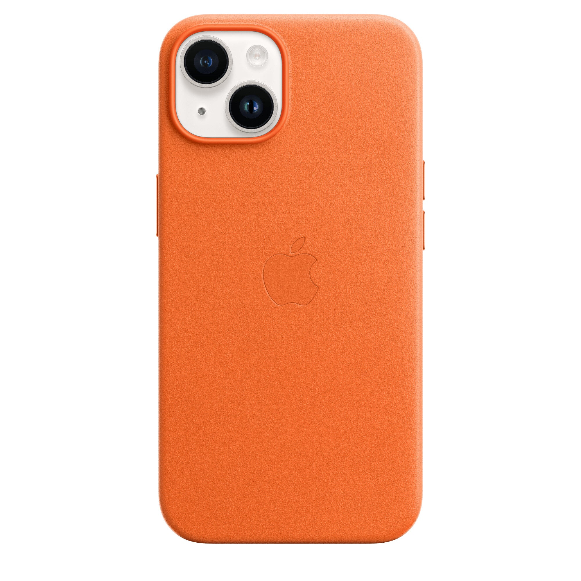 Apple iPhone 14 Leather Case met MagSafe - Oranje