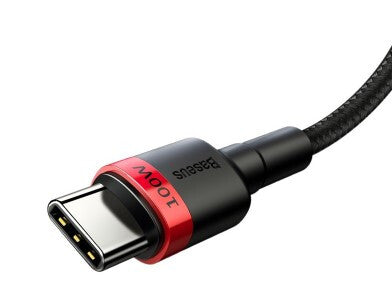 Baseus Cafule PD 100W Snellaadkabel USB-C naar USB-C - 2 meter - Rood/Zwart