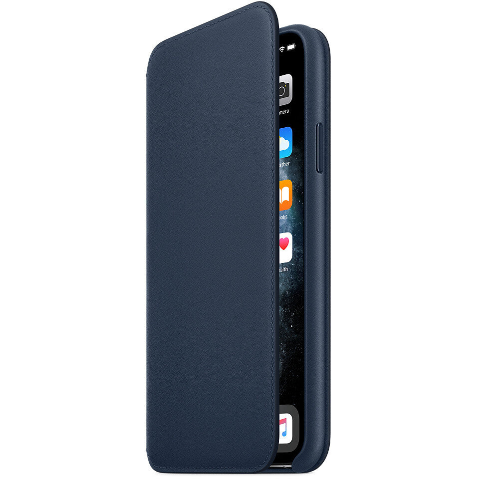 Apple iPhone 11 Pro Max Leather Folio - Diepzeeblauw