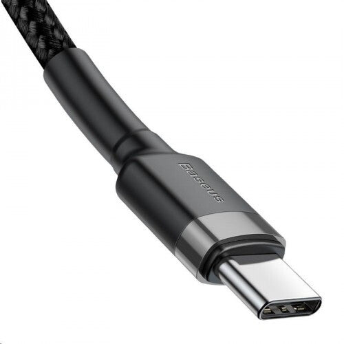 Baseus Cafule PD 60W Snellaadkabel USB-C naar USB-C - 2 meter - Grijs/Zwart