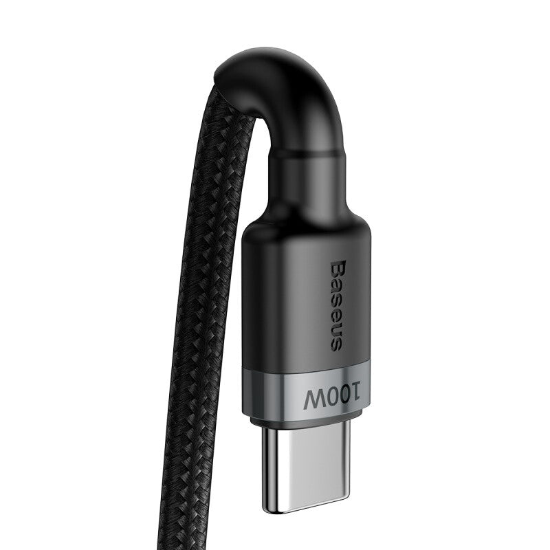 Baseus Cafule PD 100W Snellaadkabel USB-C naar USB-C - 2 meter - Grijs/Zwart