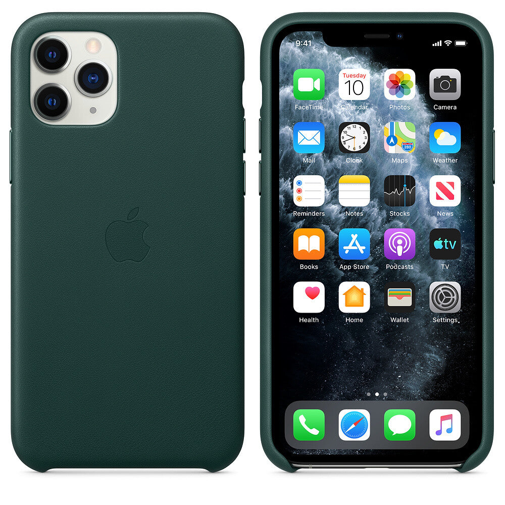 Apple iPhone 11 Pro Leather Case - Bosgroen