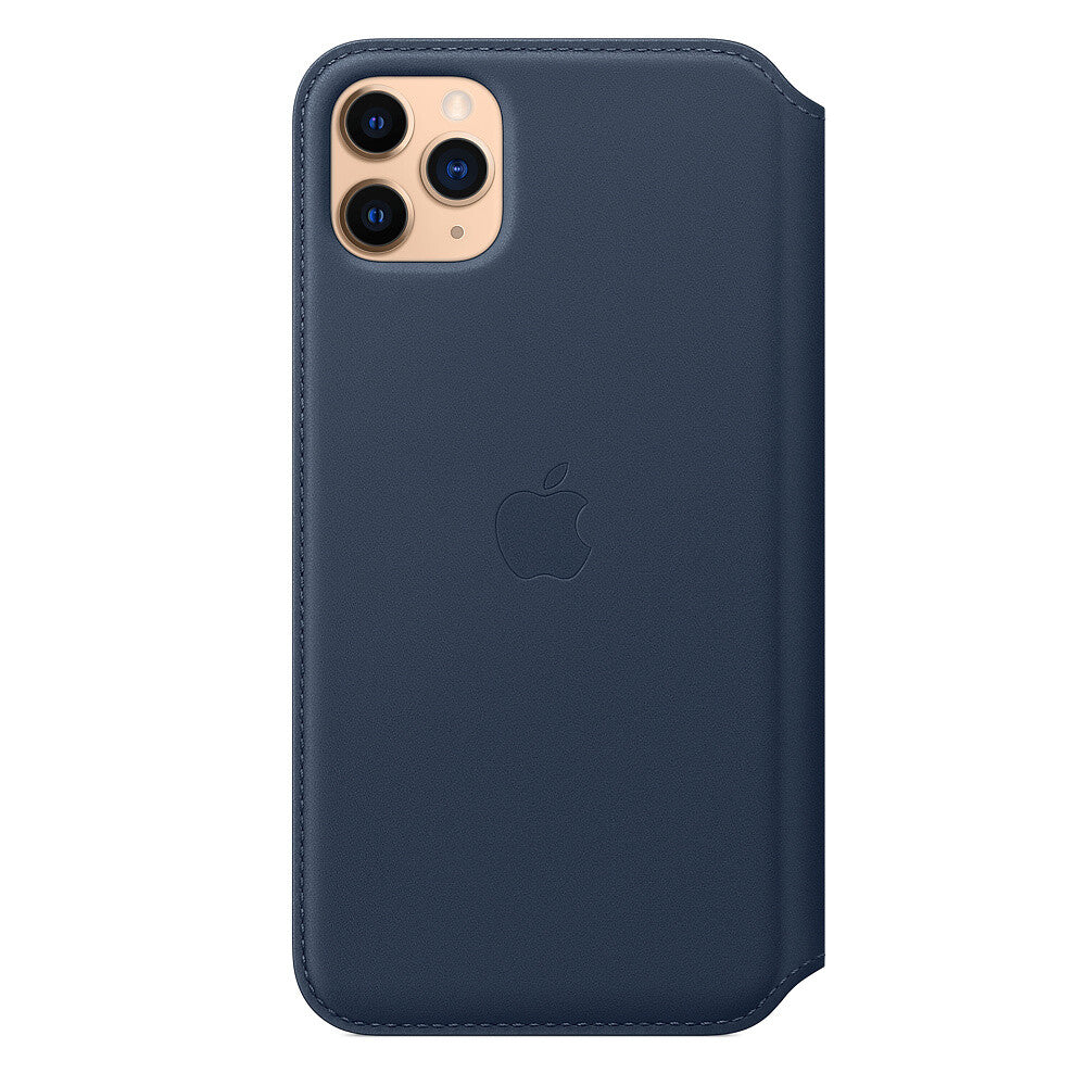 Apple iPhone 11 Pro Max Leather Folio - Diepzeeblauw