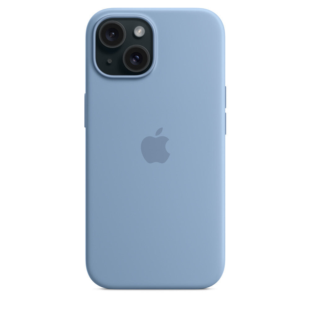 Apple iPhone 15 Silicone Case met MagSafe - Winterblauw