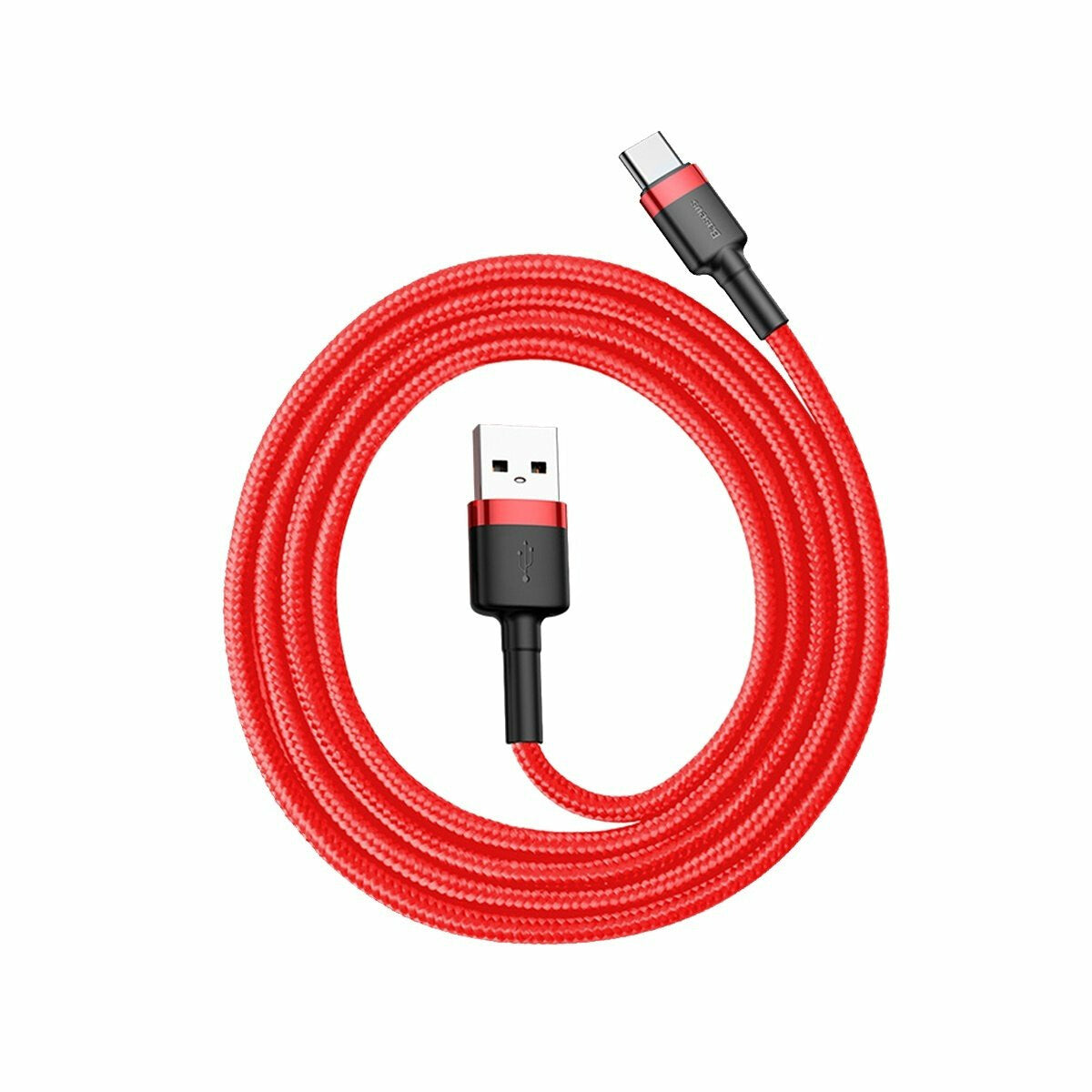 Baseus Cafule Kabel USB naar USB-C 3 A - 1 meter - Rood/Zwart