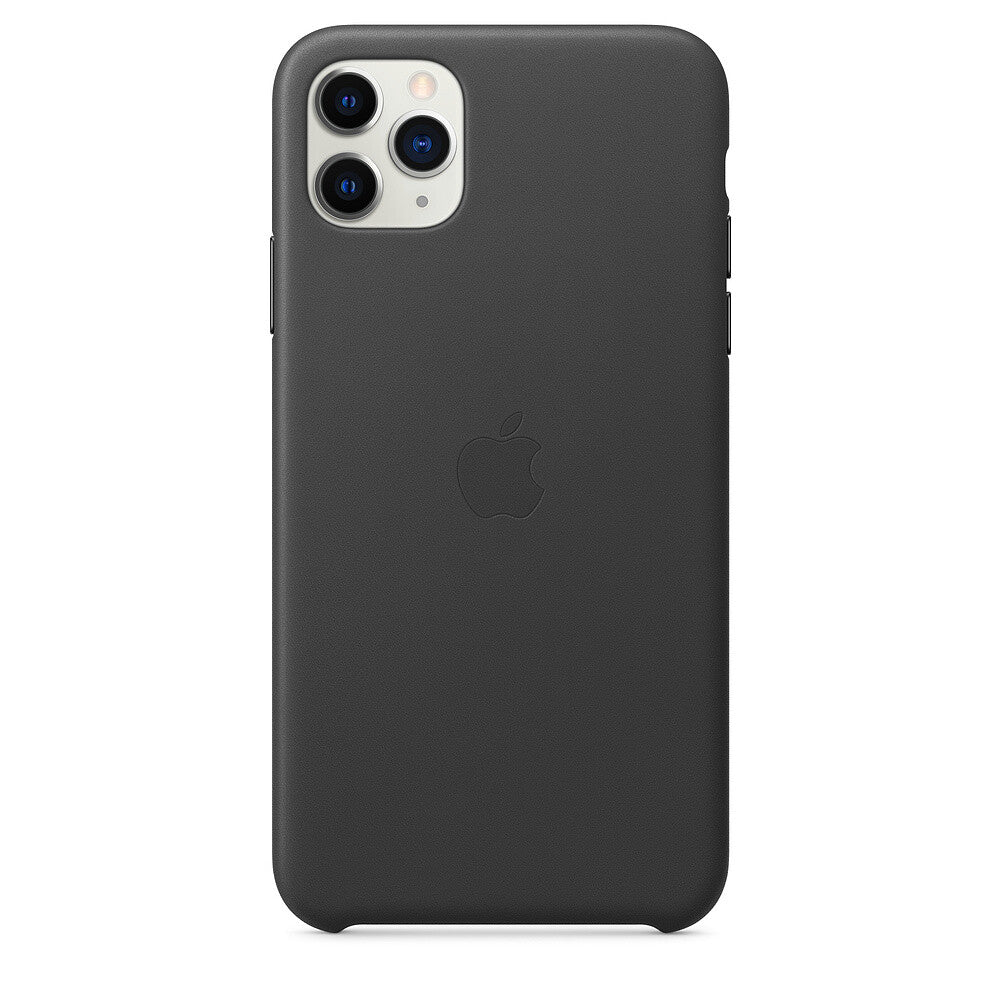 Apple iPhone 11 Pro Max Leather Case - Zwart