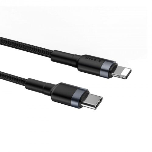 Baseus Cafule Kabel USB-C naar Lightning PD 20W - 1 meter - Grijs/Zwart